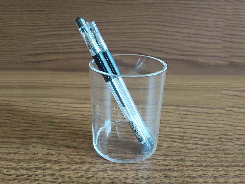 亞克力產(chǎn)品展示盒透明圓形圓柱筆盒廠家定制